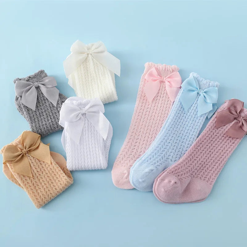 Baby Knee-High Socks – Non-Slip, Breathable Cotton for Infants & Toddlers (0-2T)