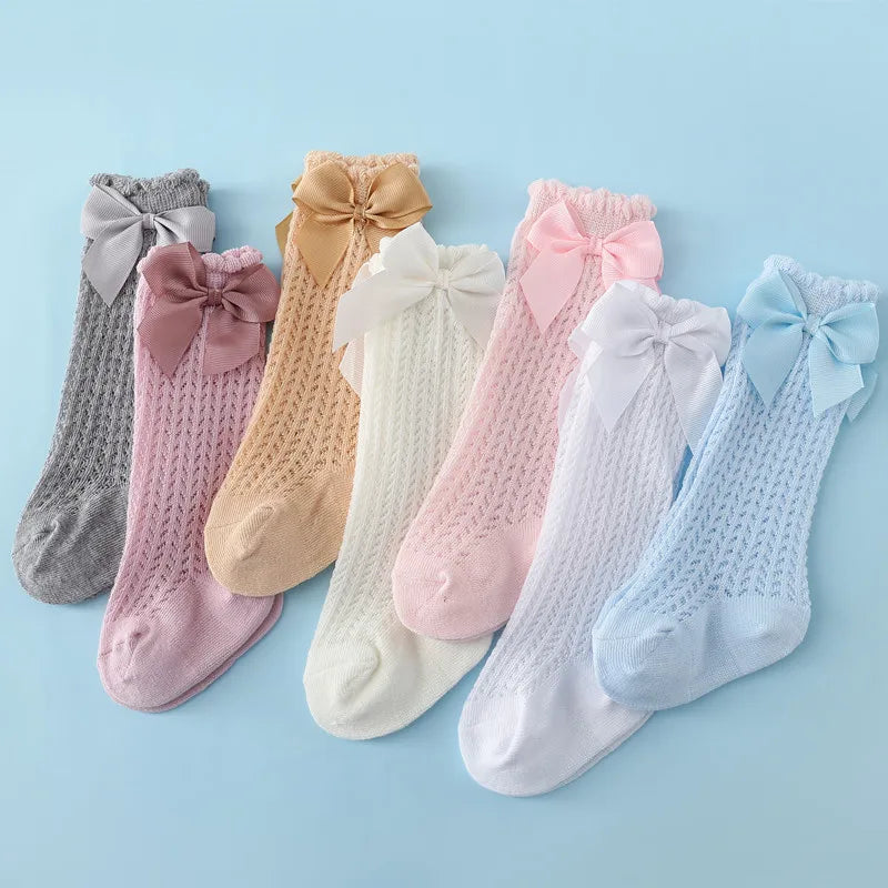 Baby Knee-High Socks – Non-Slip, Breathable Cotton for Infants & Toddlers (0-2T)