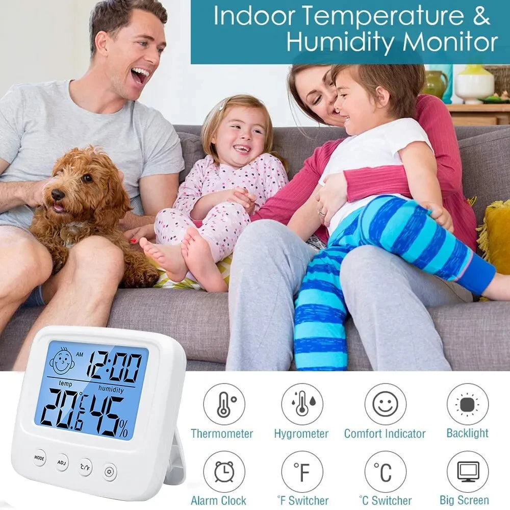 Baby Room Thermometer & Hygrometer – Backlit, Accurate Temperature and Humidity Monitor