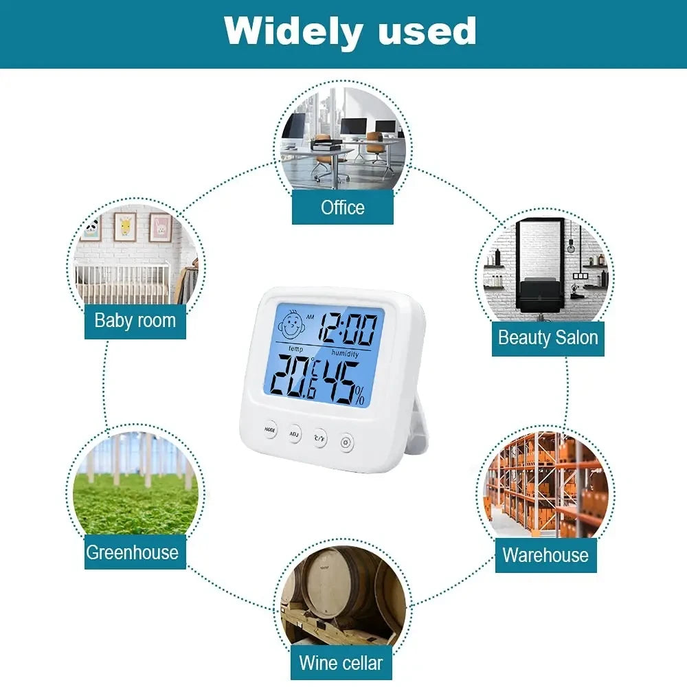 Baby Room Thermometer & Hygrometer – Backlit, Accurate Temperature and Humidity Monitor