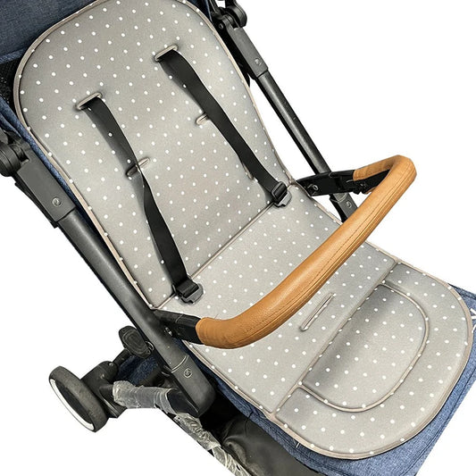 Universal Baby Stroller Seat Cushion – Soft, Breathable, and Thickened with Seat Belt Holes for Comfort