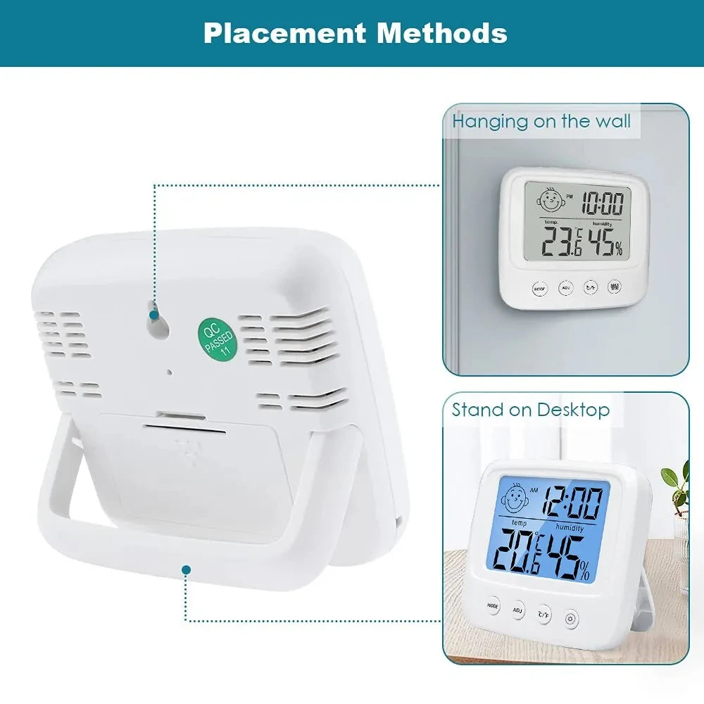 Baby Room Thermometer & Hygrometer – Backlit, Accurate Temperature and Humidity Monitor